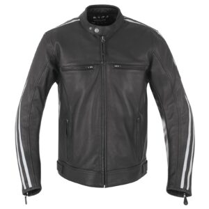 Oxford Bladon Leather Road Jacket Black - Image 3