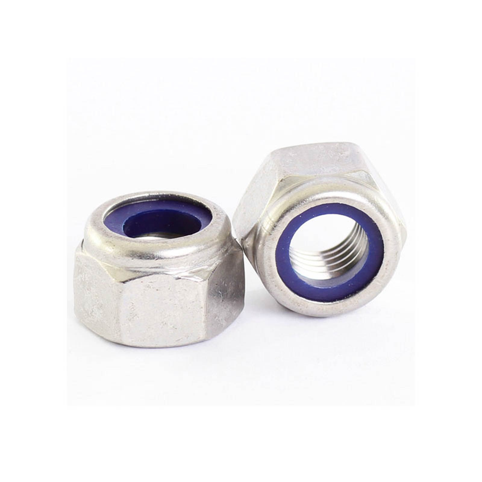 WHITES NUT NYLOC 5mm 8mm AF PKT=50 (thread pitch 5 x 0.8) - Image 1