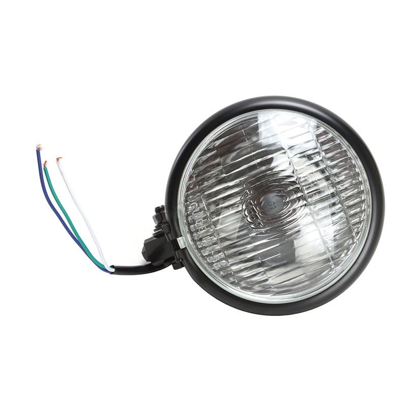 WHITES HEADLIGHT BATES 5 3/4 BTM MNT H4 60/55w BLK