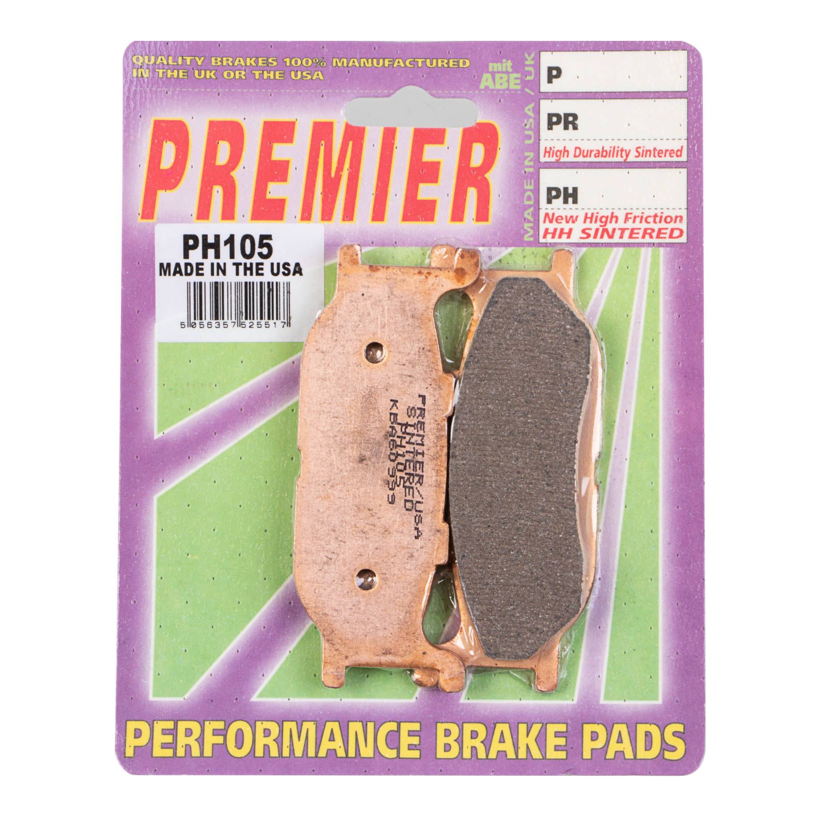 PREMIER BRAKE PADS HI-PERF SINT PH105 - YAM - Image 1