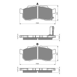 BRAKE PADS GOLDFREN OFFROAD RACING GF339 - K5 ( PR410 ) - Image 1
