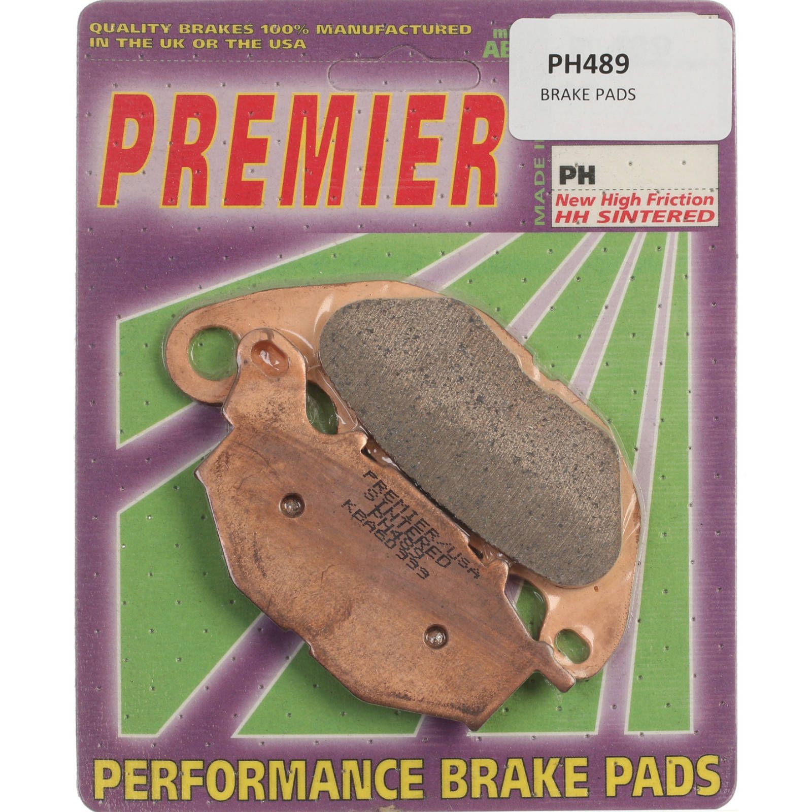 PREMIER BRAKE PADS HI-PERF SINT PH489 - YAM - Image 1