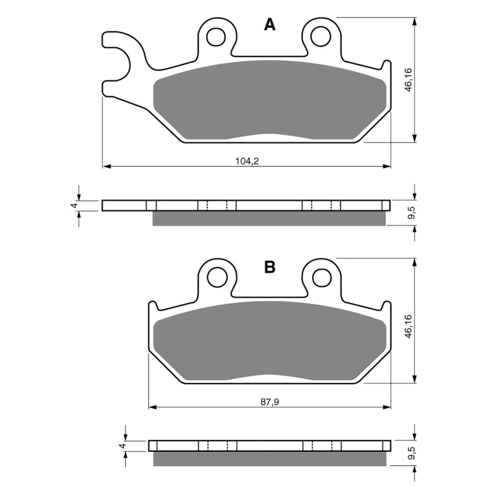 BRAKE PADS GOLDFREN OFFROAD RACING GF033 - K5 ( PR58 )