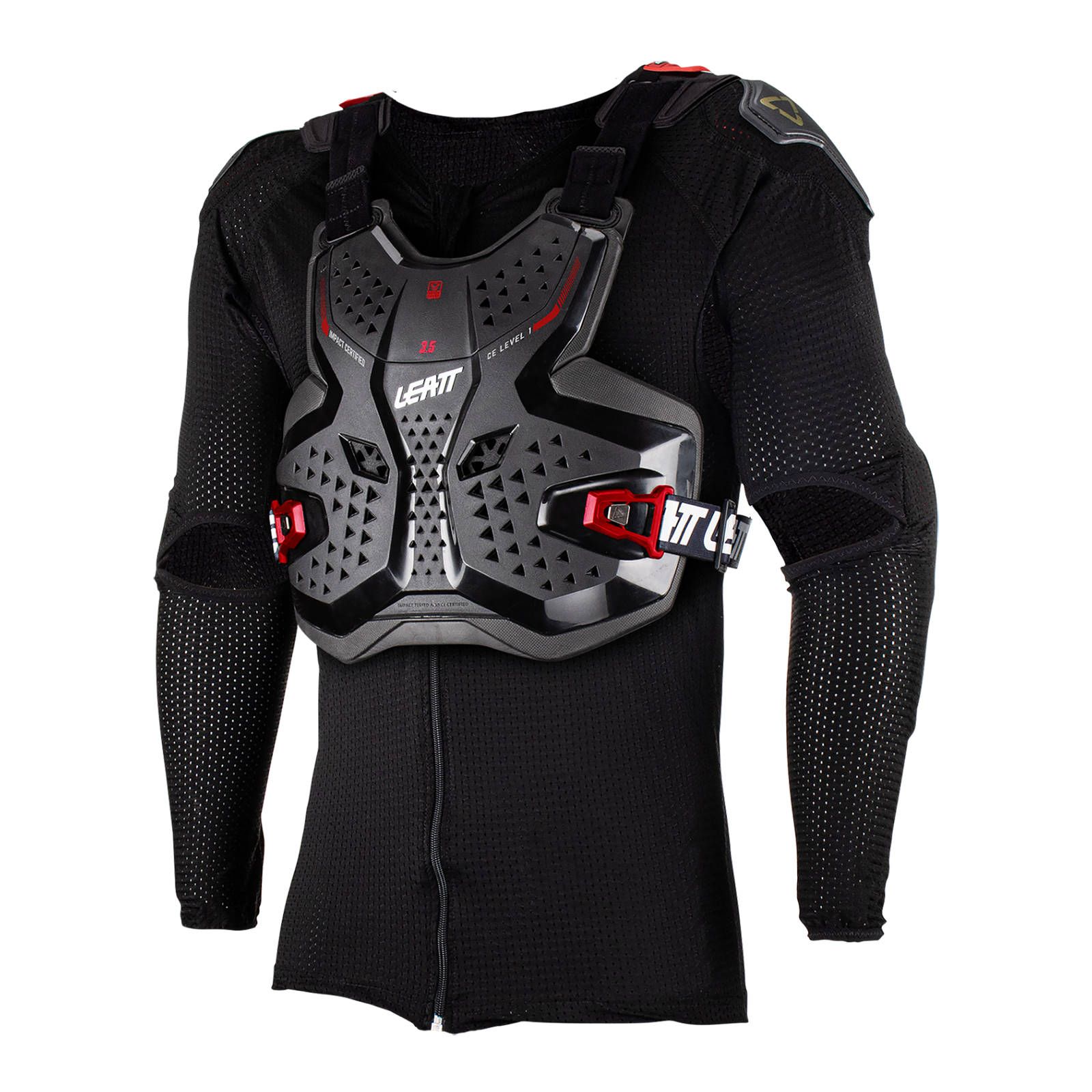 Leatt 3.5 Junior Body Protector - Black / Red - Image 1