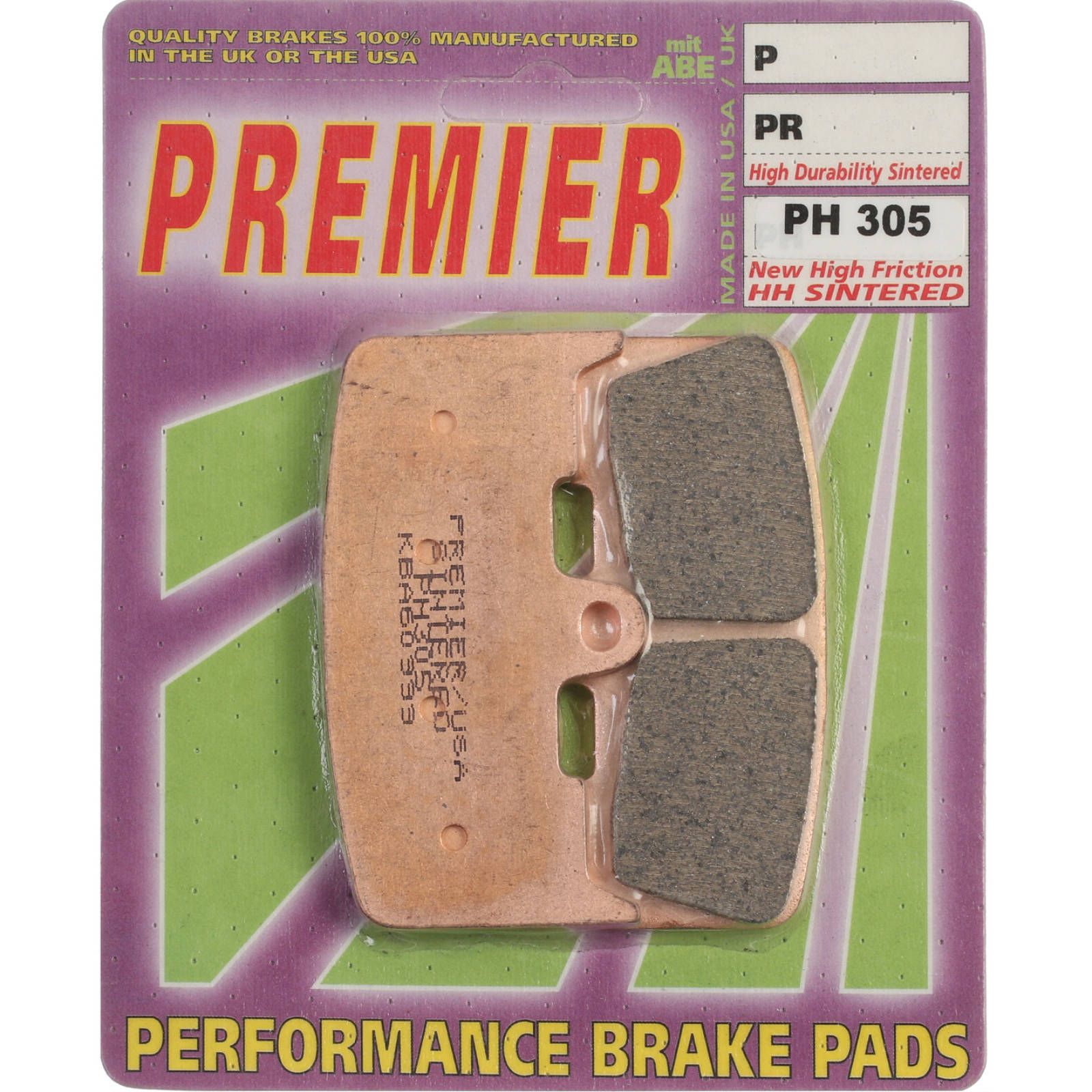 PREMIER BRAKE PADS HI-PERF SINT PH305 - BUELL - Image 1