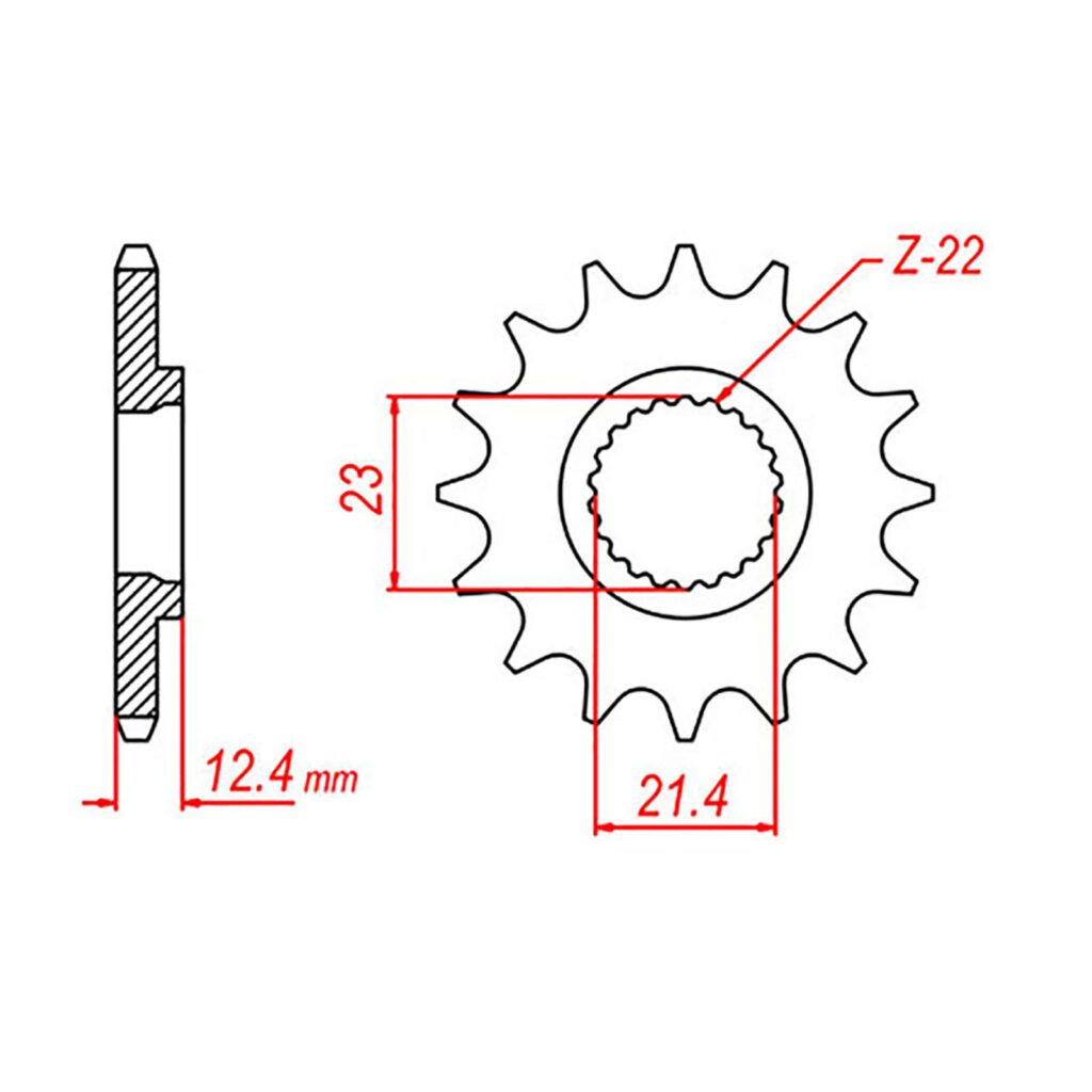 SPKT FRONT OE STEEL 1594 16T #428