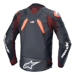 Alpinestars GP Plus R v4 Rideknit Leather Jacket Black/Red Fluoro/White - Image 2