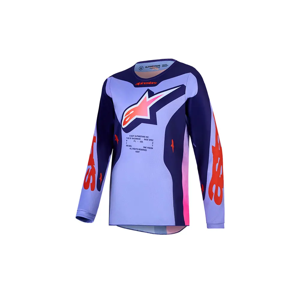 Youth Fluid Hunt Jersey Light Violet/Deep Purple/Pink Fluoro M