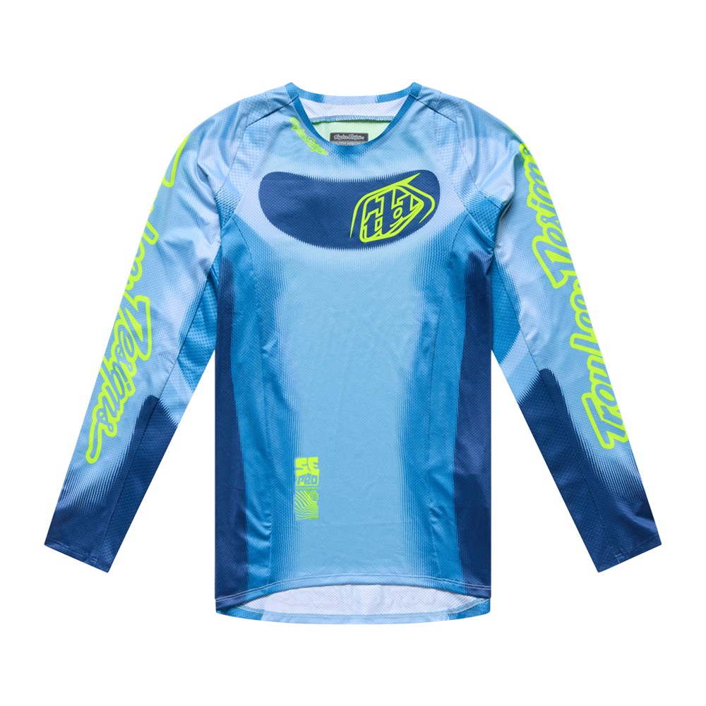 Troy Lee Designs SE Pro Illusion Motocross Jersey Youth Slate/Flo Yellow