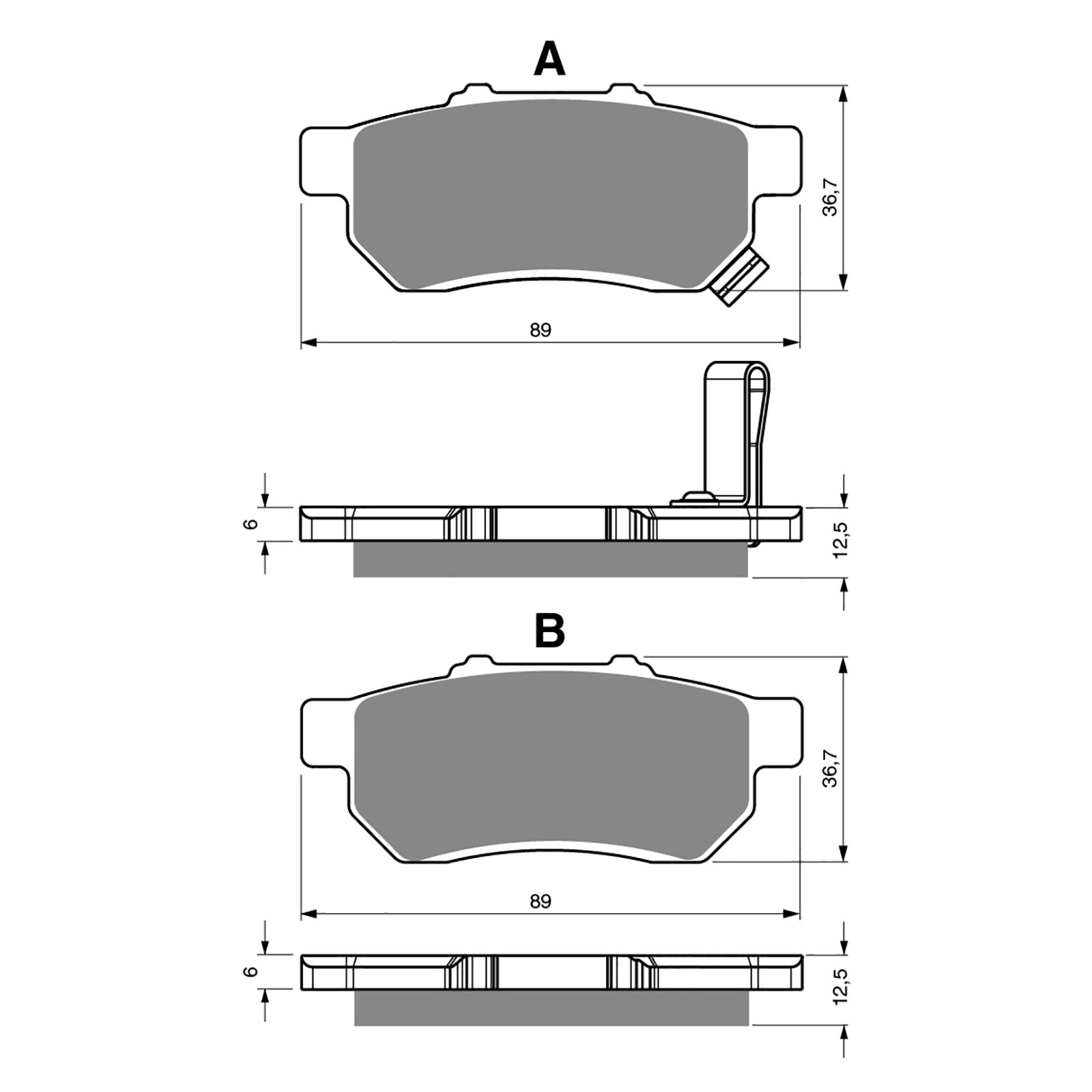 BRAKE PADS GOLDFREN OFFROAD RACING GF341 - K5 ( PR412 ) - Image 1