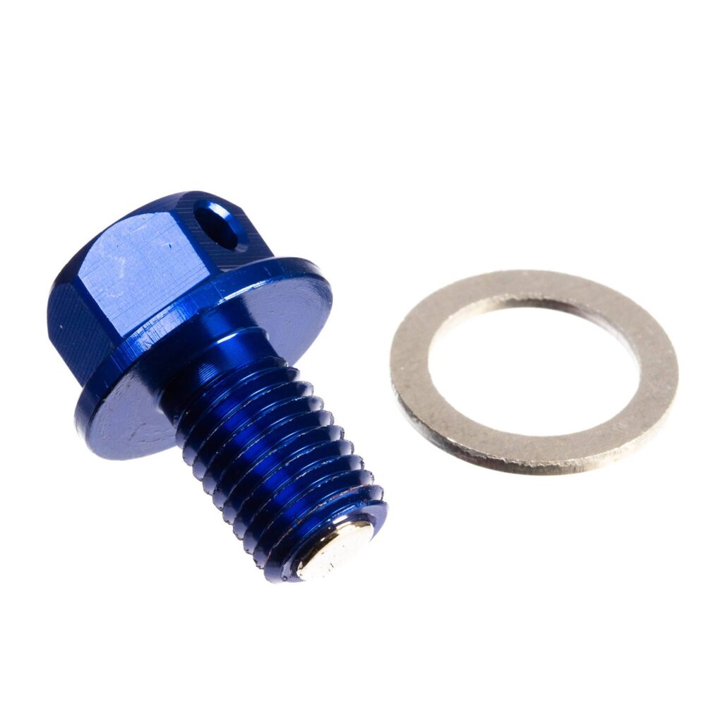 WHITES MAGNETIC SUMP PLUG BLU M10 x 15 - P1.25