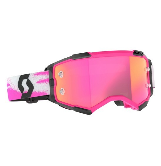 Scott FURY Motocross Goggles Pink/Black Clear Lens