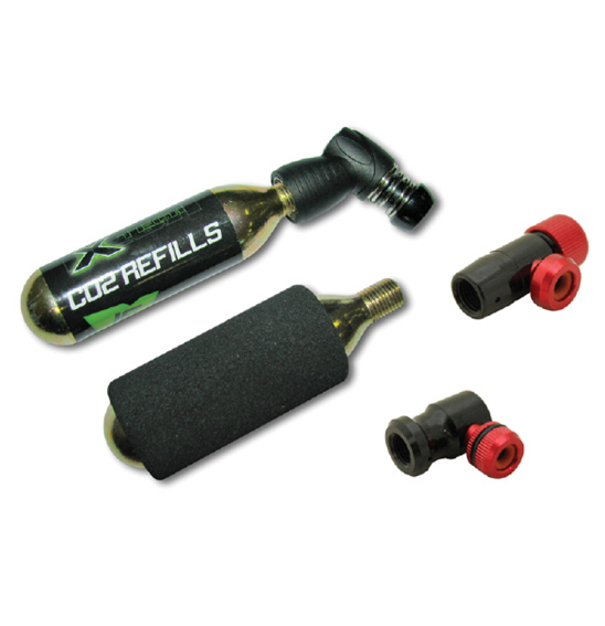 X TECH BOOST CO2 TYRE INFLATOR WITH 2 16G CARTRIDGES (2C2)(CANNOT AIR FREIGHT ITEM)