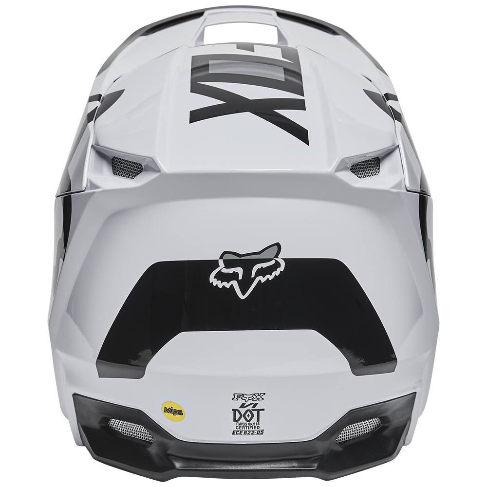 Fox V1 Lux Youth Black/White Motocross Helmet