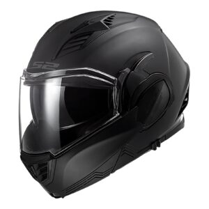 Flip Front Helmet LS2 FF900 Valiant II Noir Matte Black - Image 1