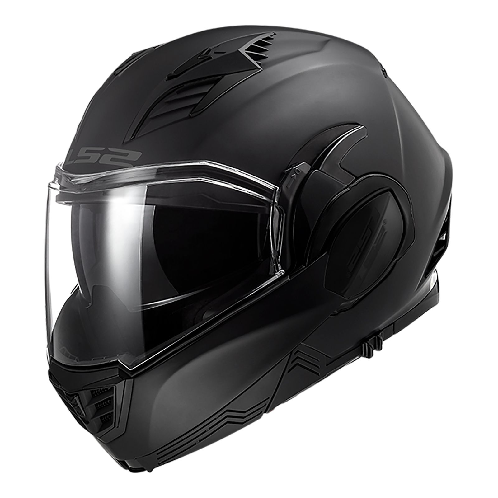 Flip Front Helmet LS2 FF900 Valiant II Noir Matte Black - Image 1