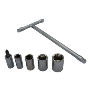 WHITES MINI T-HANDLE SOCKET SET 6/8/10/12/14MM+PHILLIPS#2 - Image 1