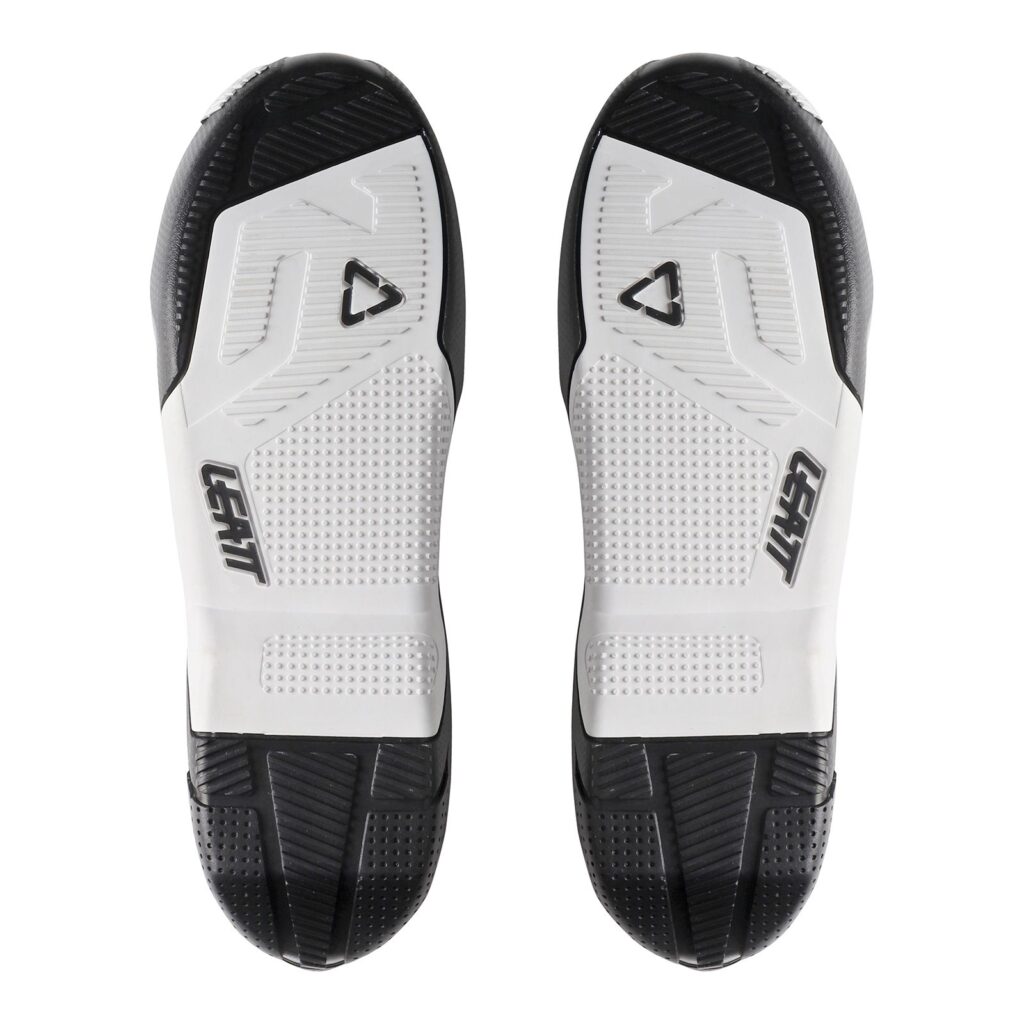 LEATT BOOT OUTER SOLE 4.5/5.5 US10/11 PAIR WHT/BLK