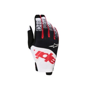 Alpinestars Techstar Motocross Gloves Black/White/Red Fluoro - Image 1