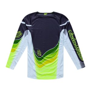 Troy Lee Designs GP Pro Stagger MOtocross Jersey Gunmetal / Neo Yellow - Image 2