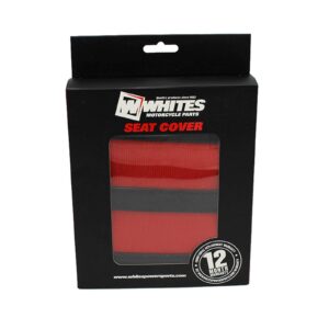 WHITES SEAT COVER RED/BLK SUZ RM85 02-16 - Image 2