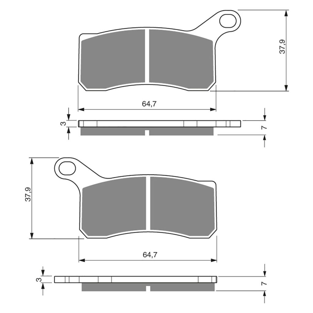 BRAKE PADS GOLDFREN OFFROAD RACING GF261 - K5 ( PR402 )