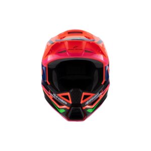 Alpinestars S-M3 Youth Motocross Helmet Deegan Orange Fluoro/Purple/Pink Fluoro Gloss - Image 3