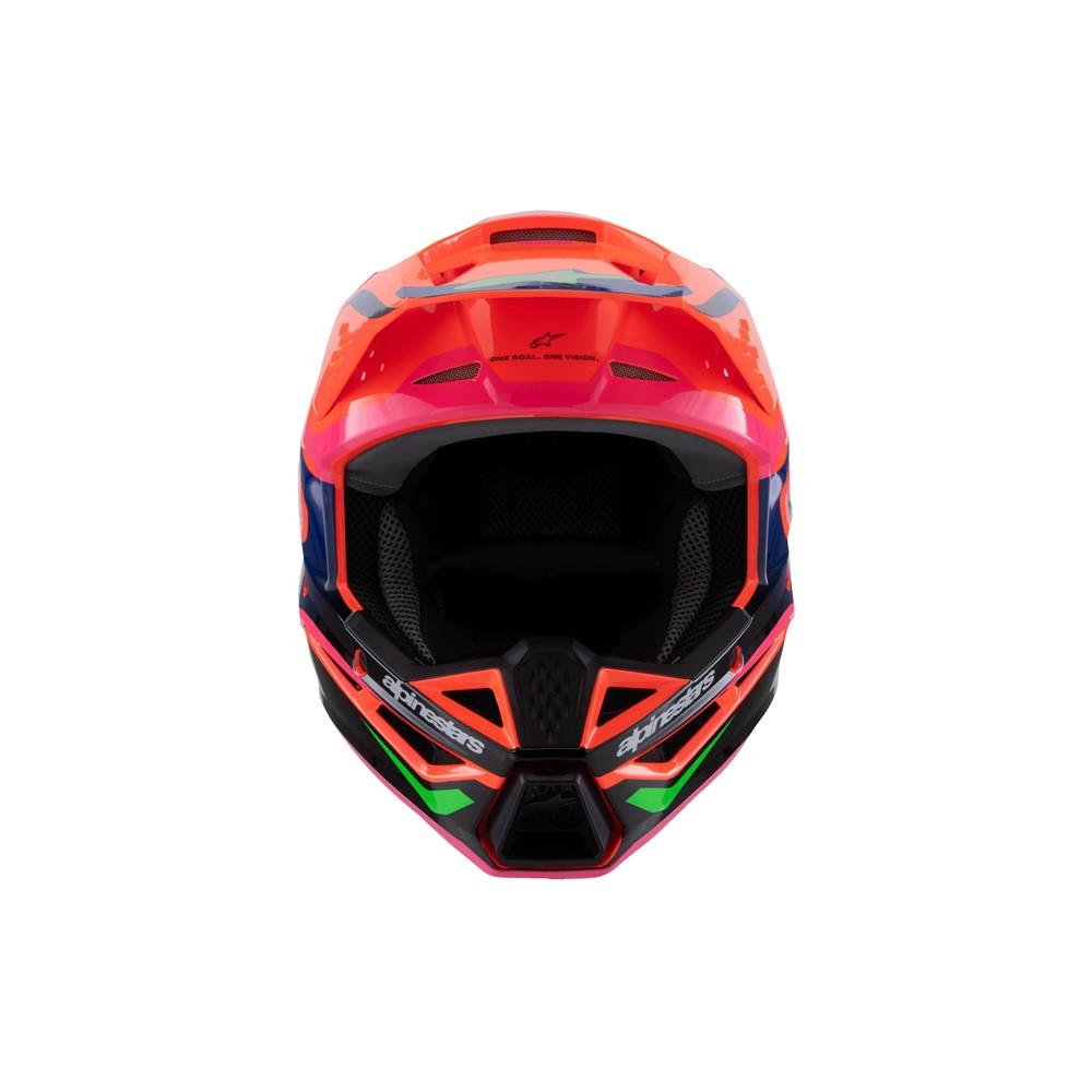 Alpinestars S-M3 Youth Motocross Helmet Deegan Orange Fluoro/Purple/Pink Fluoro Gloss