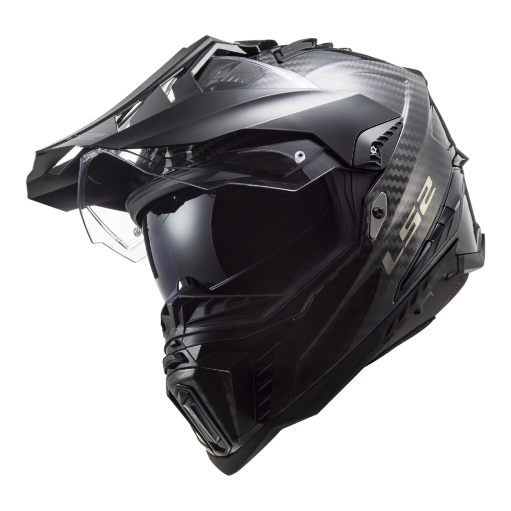 LS2 MX701 Explorer Carbon Solid Adventure Helmet Carbon