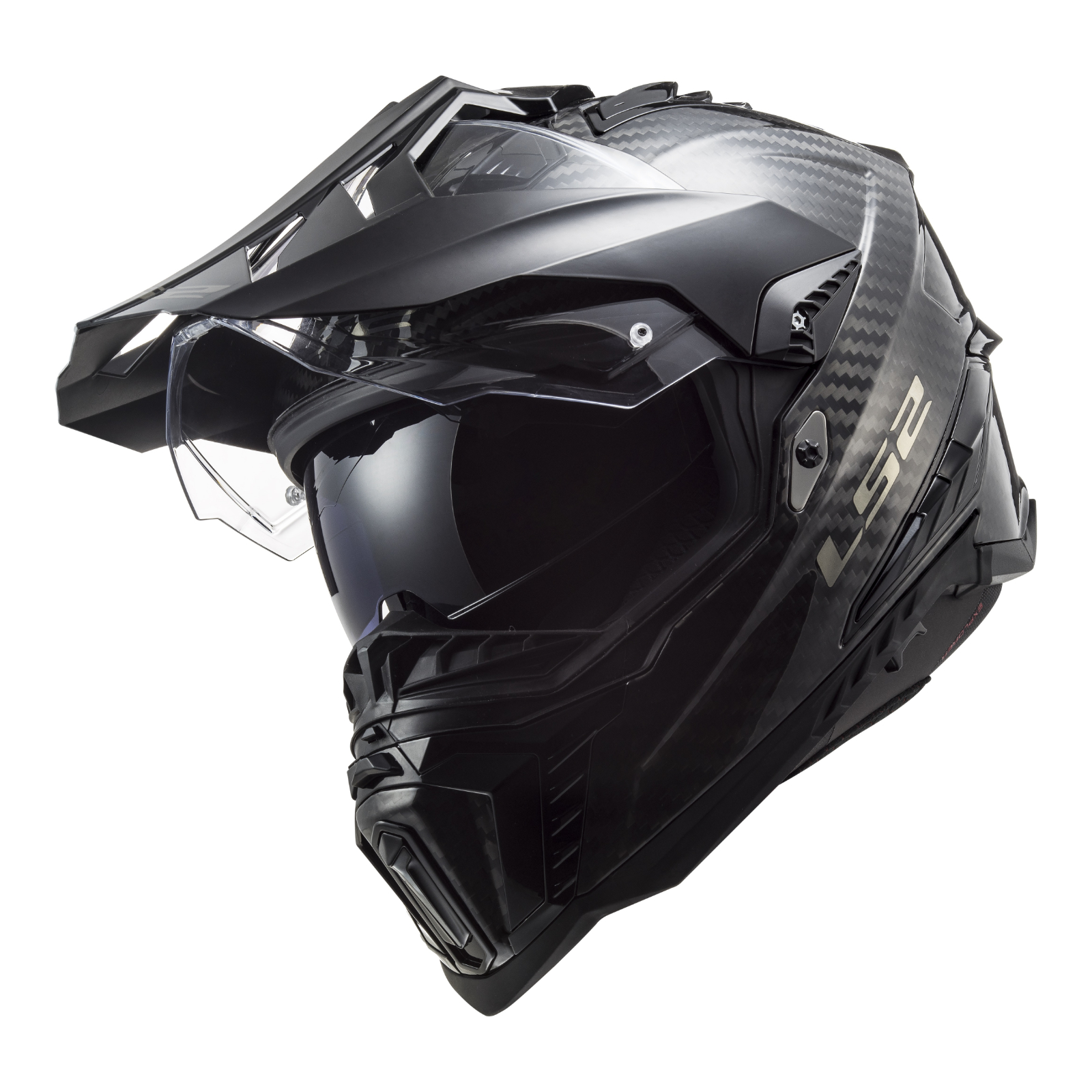 LS2 MX701 Explorer Carbon Solid Adventure Helmet Carbon - Image 3