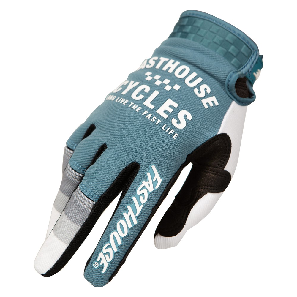 Fasthouse Youth Pacer Motocross Glove Slate/White