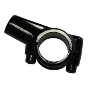 WHITES L/BRKT 2PCE MIRROR MOUNT ONLY BLK for 10mm mirrors - Image 1