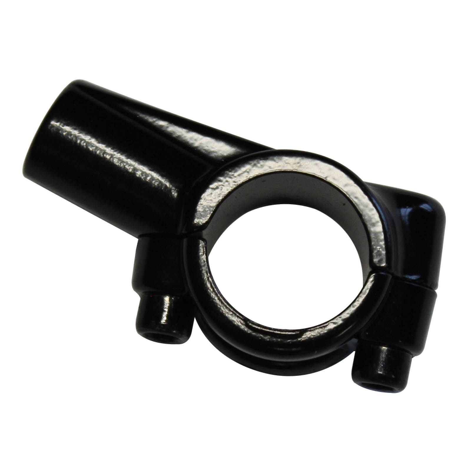 WHITES L/BRKT 2PCE MIRROR MOUNT ONLY BLK for 10mm mirrors - Image 1