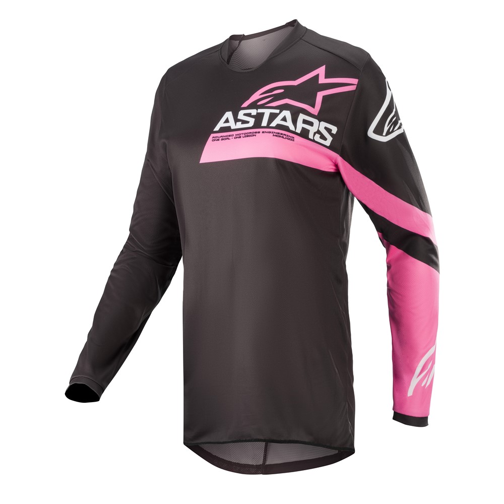 Alpinestars Stella Fluid Chaser Motocross Jersey Black/Pink Fluro