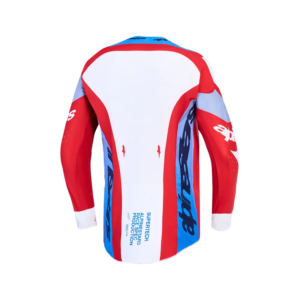 Supertech Dyna Jersey Fire Red/White/Navy/Blue XL