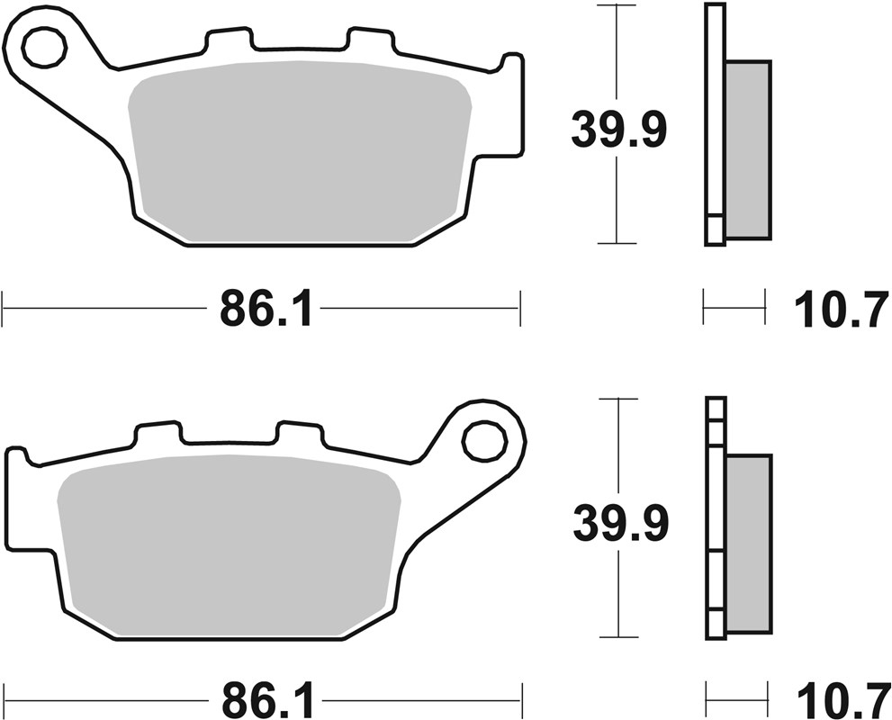 SBS 614LS Rear Brake Pads