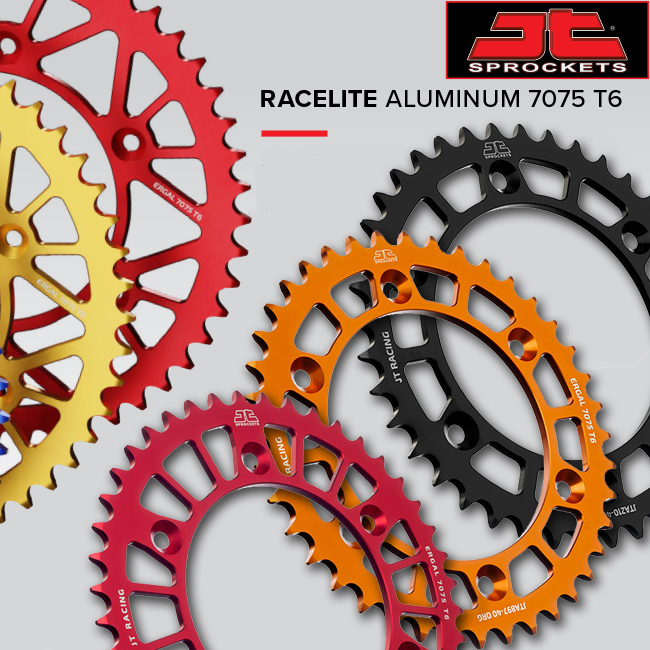 Rear Sprocket JT 48T Racelite Aluminium racing 7075 T6 ERGAL Black