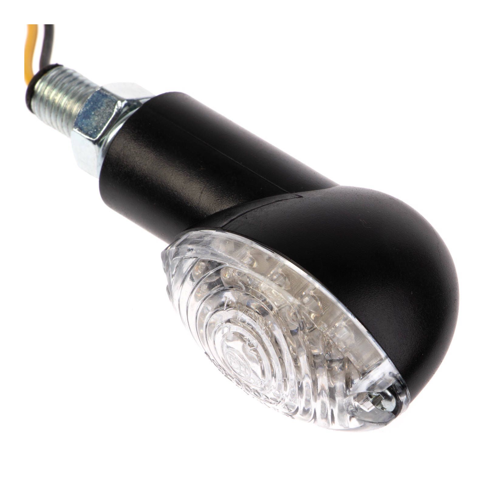 WHITES LED MINI-CATSEYE FLASHER BLACK SHORT STEM - Image 1