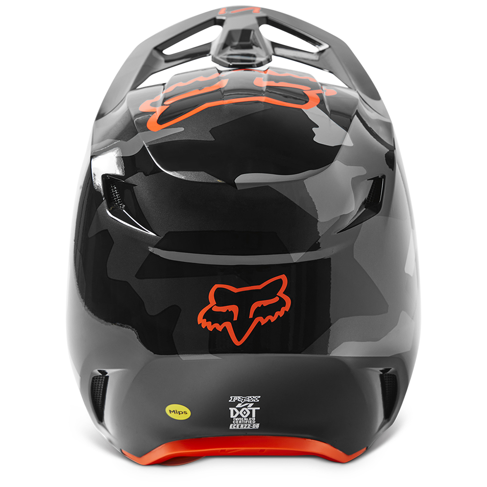 Fox V1 BNKR MIPS ECE Motocross Helmet Youth Grey Camo
