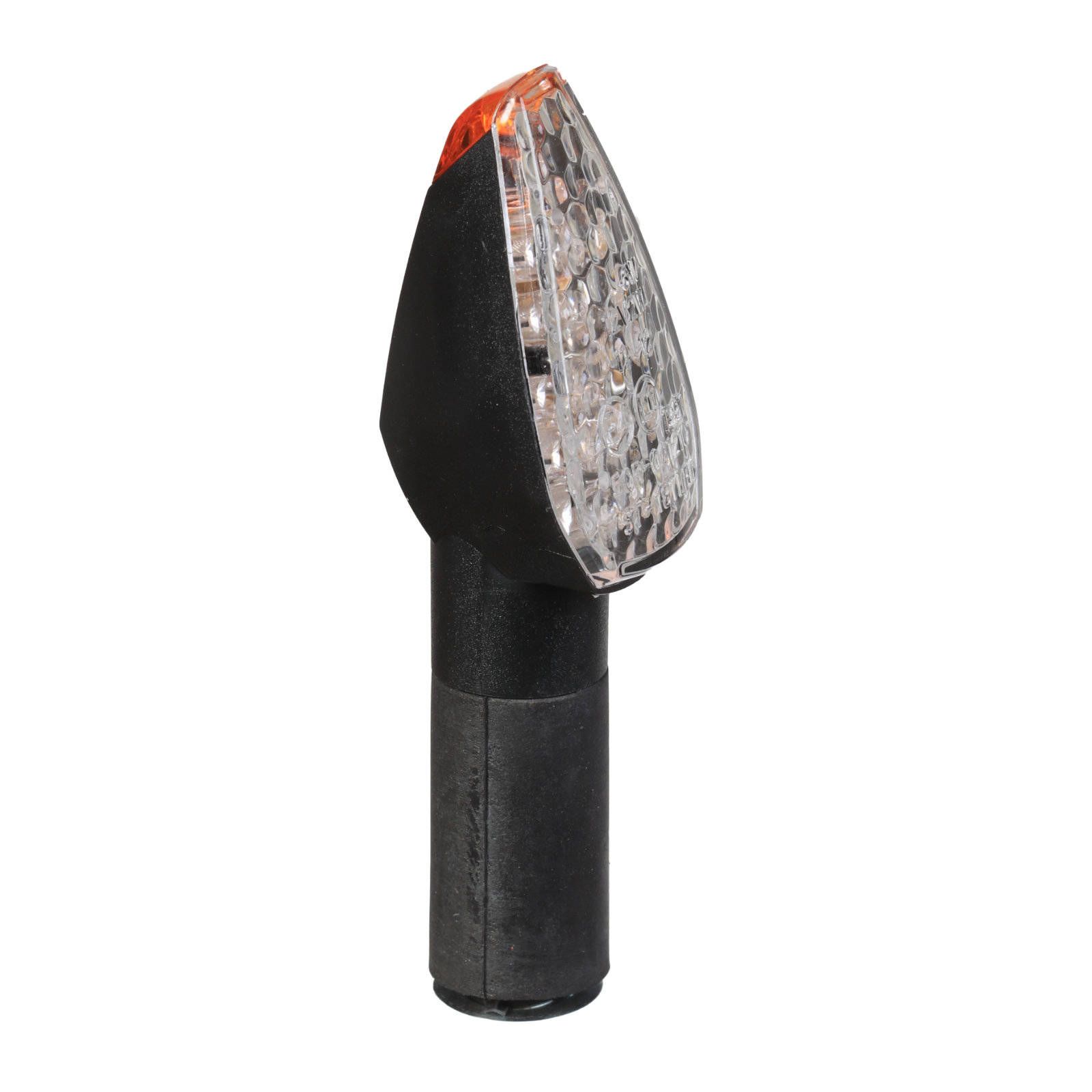 WHITES LED ROADHAWK MK3 FLASHER BLACK LONG STEM - Image 1