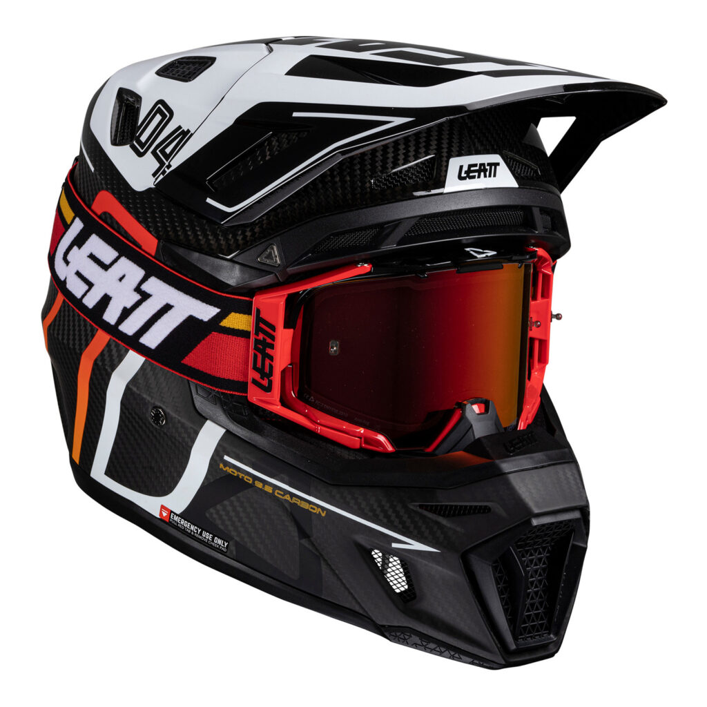Leatt 9.5 Motocross Helmet Kit - Carbon / White
