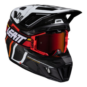 Leatt 9.5 Motocross Helmet Kit - Carbon / White - Image 1