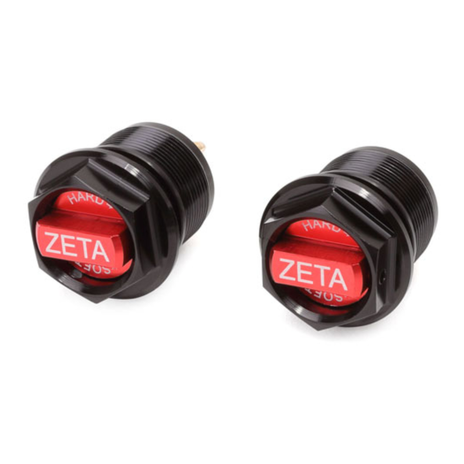 Zeta Front Fork Bottom Adjuster Showa AOS - Black/Red 2pcs - Image 2