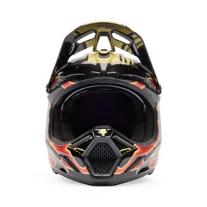 Fox V3 RS Inning Motocross Helmet Black/Purple - Image 3