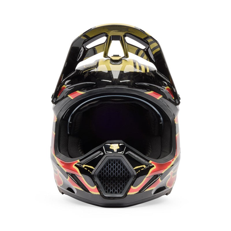 Fox V3 RS Inning Motocross Helmet Black/Purple