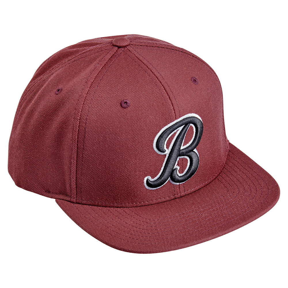 Biltwell Script B SnapBack Cap Maroon