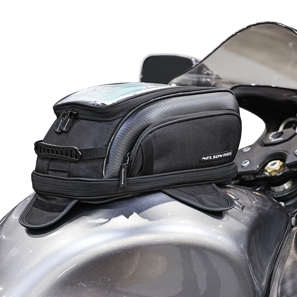 Nelson Rigg Commuter Expandable Sport Magnetic/Strap Tank Bag 10-14L Black