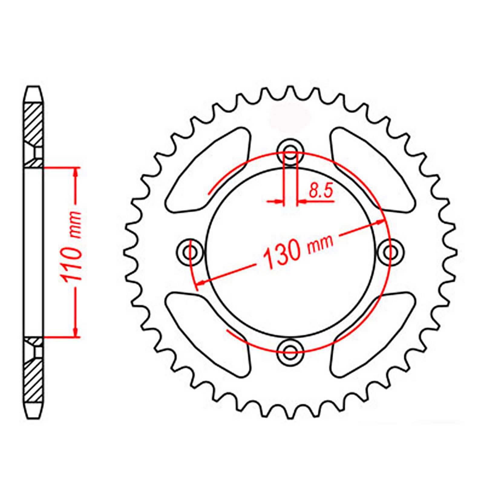 SPKT REAR OE STEEL 215 55T #420 - Image 1