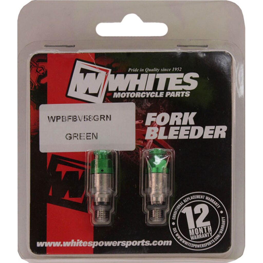 WHITES FORK BLEEDER VALVES - PAIR M5 x 0.8 GRN