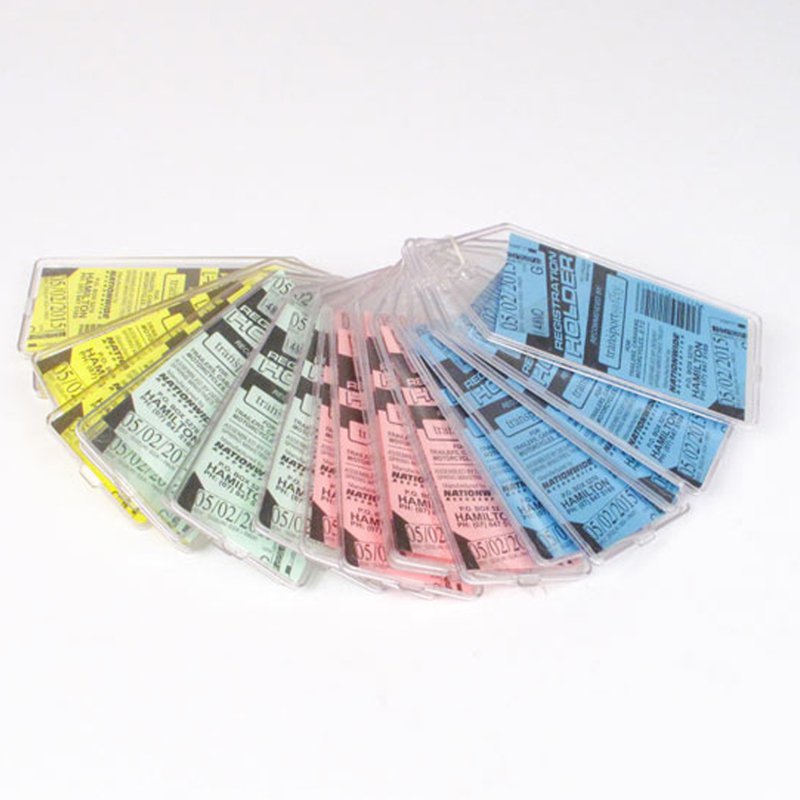 REGISTRATION STICKER HOLDER (Pack = 20)